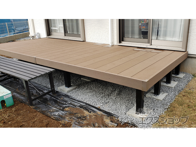 茨城県牛久市ののウッドデッキ リウッドデッキ 200 施工例