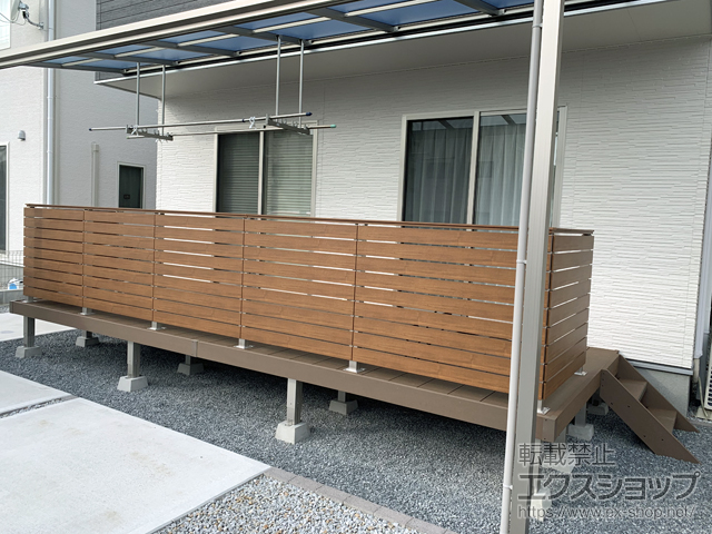 香川県高松市ののウッドデッキ リウッドデッキ 200 施工例