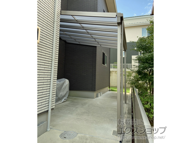 岐阜県多治見市ののテラス屋根 スピーネ F型 テラスタイプ 単体 積雪〜20cm対応 施工例