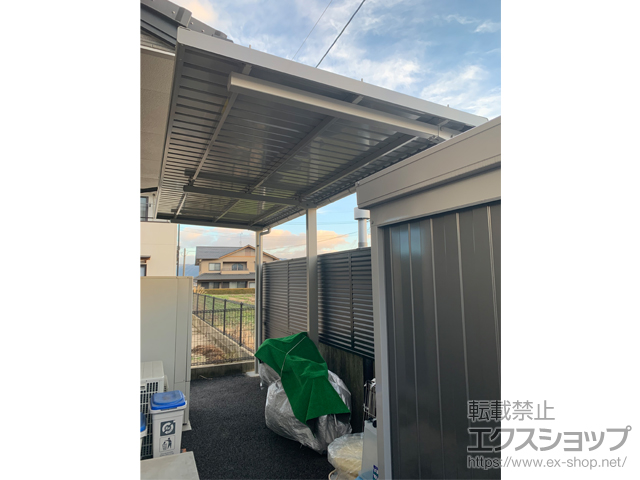 熊本県阿蘇市ののサイクルポート・駐輪場 自転車置場 SP10C 連棟 施工例