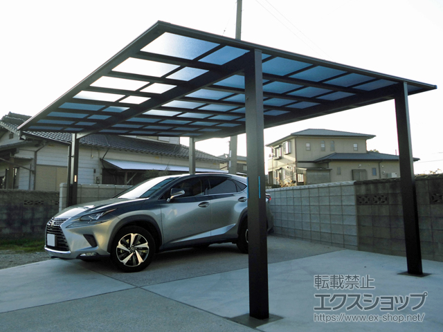 福岡県豊前市ののカーポート エフルージュ ツイン FIRST 積雪〜20cm対応 施工例