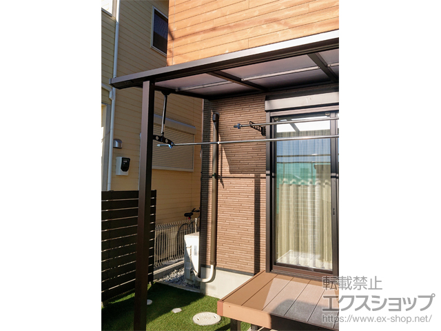 千葉県柏市ののテラス屋根 ソラリア F型 テラスタイプ 単体 積雪〜20cm対応 施工例
