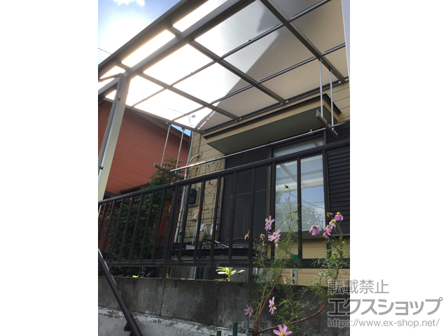 神奈川県秦野市ののテラス屋根 ソラリア F型 テラスタイプ 単体 積雪〜20cm対応 施工例