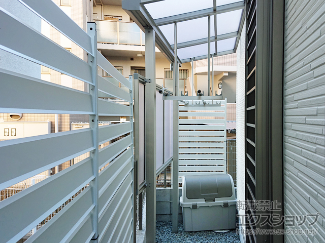 兵庫県伊丹市ののテラス屋根 ソラリア F型 テラスタイプ 単体 積雪〜20cm対応 施工例