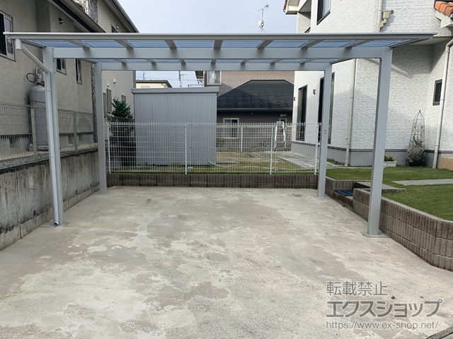 福島県福島市ののカーポート ソリッドポート ワイド 積雪〜20cm対応 施工例