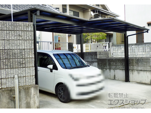 兵庫県姫路市ののカーポート エフルージュ ツイン FIRST 積雪〜20cm対応 施工例