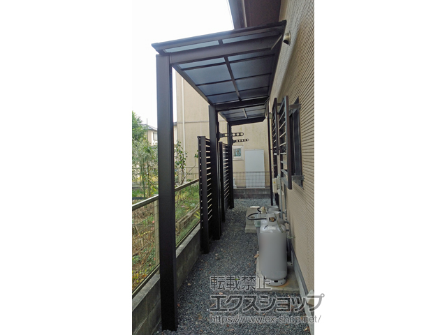 熊本県玉名郡玉東町ののテラス屋根 フーゴF 独立テラスタイプ 連棟 積雪〜20cm対応 施工例