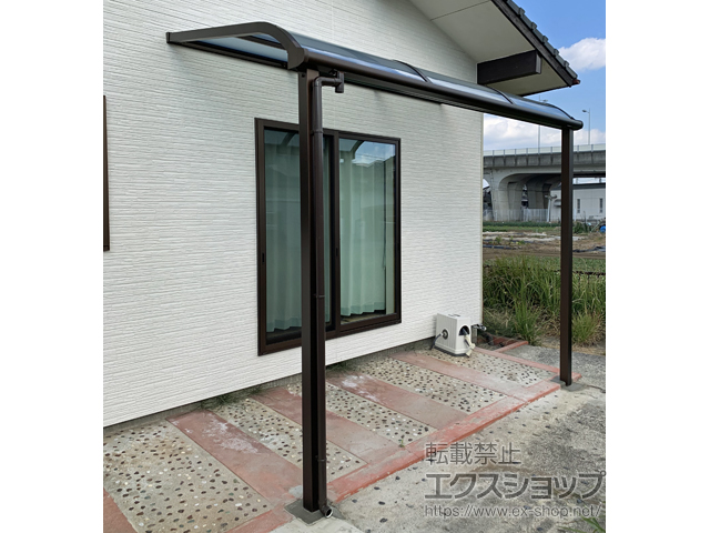 熊本県熊本市ののテラス屋根 ソラリア R型 テラスタイプ 単体 積雪〜20cm対応 施工例