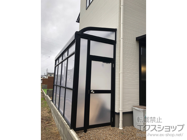 兵庫県豊岡市ののストックヤード スピーネストックヤードR型 パネルタイプ ヤード仕様 積雪〜50cm対応 施工例