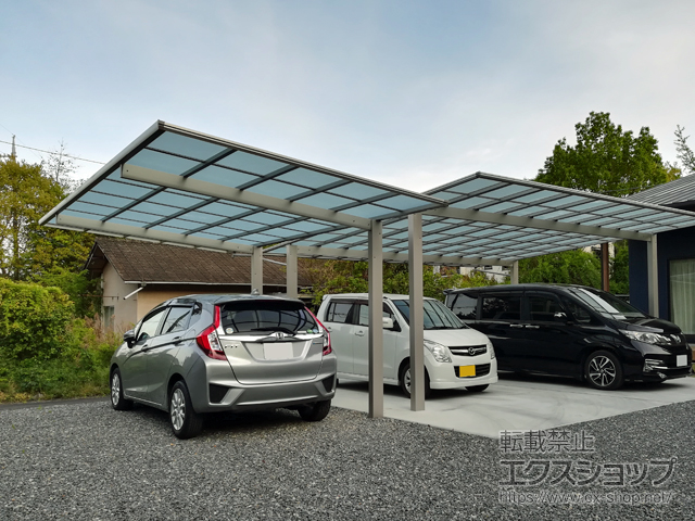 広島県東広島市ののカーポート エフルージュグラン　積雪〜20cm対応 施工例