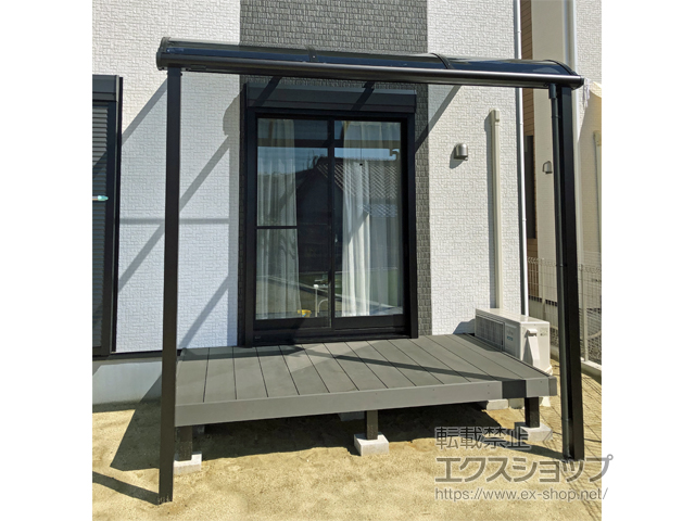 三重県四日市市ののテラス屋根 ソラリア R型 テラスタイプ 単体 積雪〜20cm対応 施工例