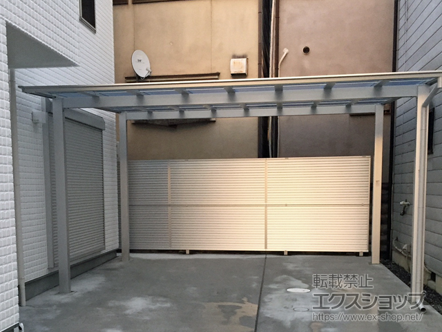 京都府宇治市ののカーポート ソリッドポート ワイド 積雪〜20cm対応 施工例