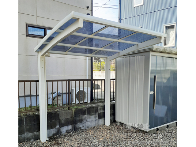 大分県大分市ののサイクルポート・駐輪場 ネスカRミニ (ラウンドスタイル) 積雪〜20cm対応 施工例