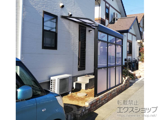 千葉県柏市ののストックヤード スピーネストックヤードR型 パネルタイプ スクリーン仕様 積雪〜20cm対応 施工例