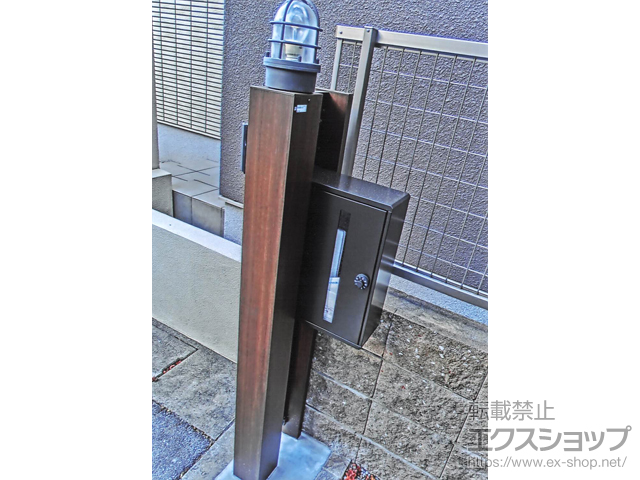 福岡県福岡市のの機能門柱・ポスト ルシアスポストユニット BW02型 施工例