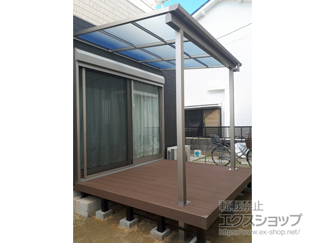 愛知県あま市ののテラス屋根 ソラリア F型 テラスタイプ 単体 積雪〜20cm対応 施工例