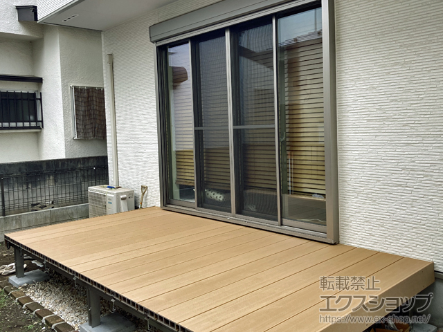 埼玉県所沢市のLIXIL リクシル（トステム）のウッドデッキ レストステージ 幕板納まり 施工例