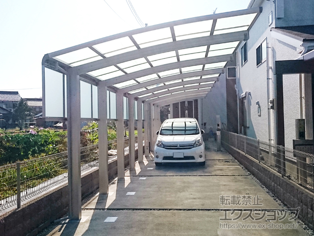 京都府福知山市ののカーポート レイナポートグラン50 縦連棟 積雪〜50cm対応 施工例