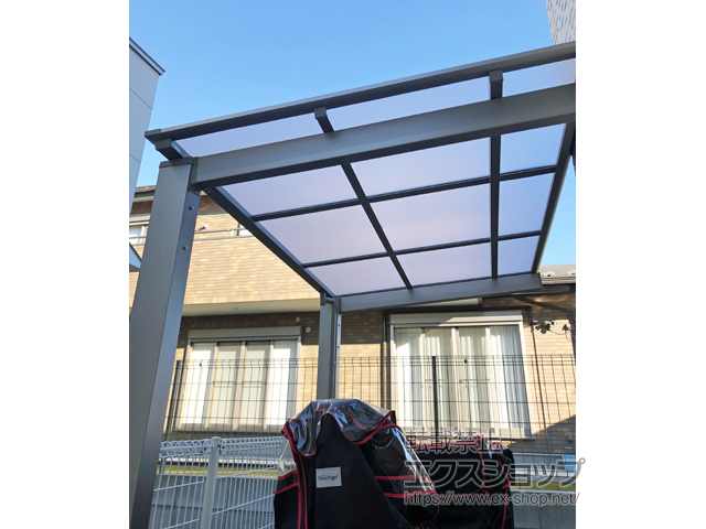 東京都稲城市ののサイクルポート・駐輪場 ネスカFミニ (フラットスタイル) 積雪〜20cm対応 施工例