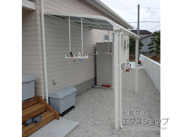 福岡県朝倉市ののテラス屋根 ソラリア R型 テラスタイプ 単体 積雪〜20cm対応 施工例