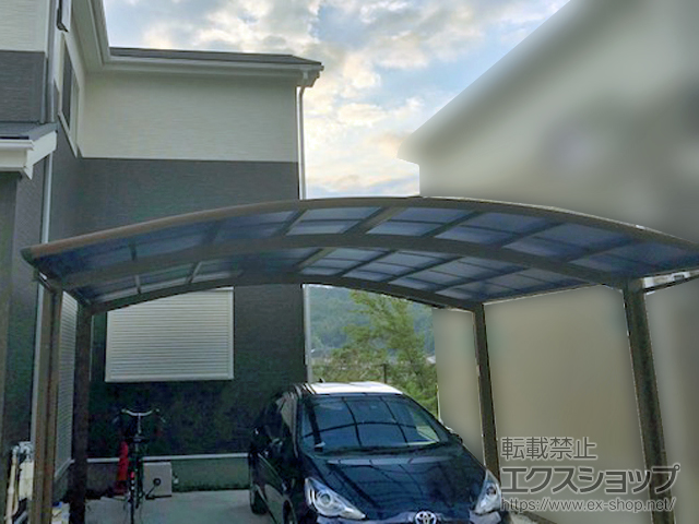 奈良県生駒郡平群町ののカーポート プレシオスポート ワイド 積雪〜20cm対応 施工例