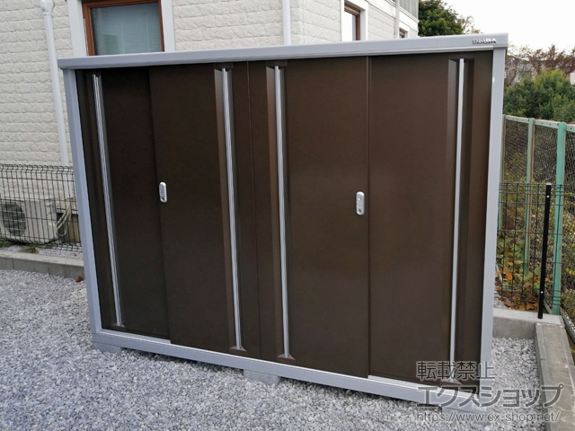 神奈川県大和市のの物置・屋外倉庫 シンプリー 一般型 2160×905×1603 MJX-219D-P-TB 施工例
