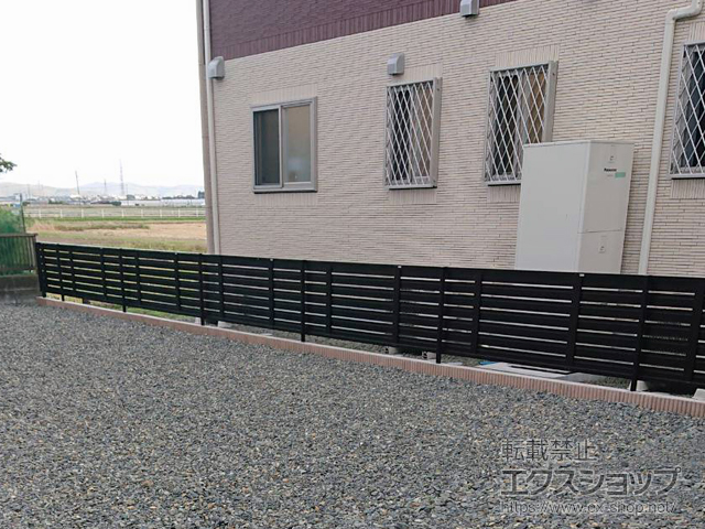 宮城県東松島市ののフェンス・柵 シャトレナ 1型　フリー支柱タイプ 施工例