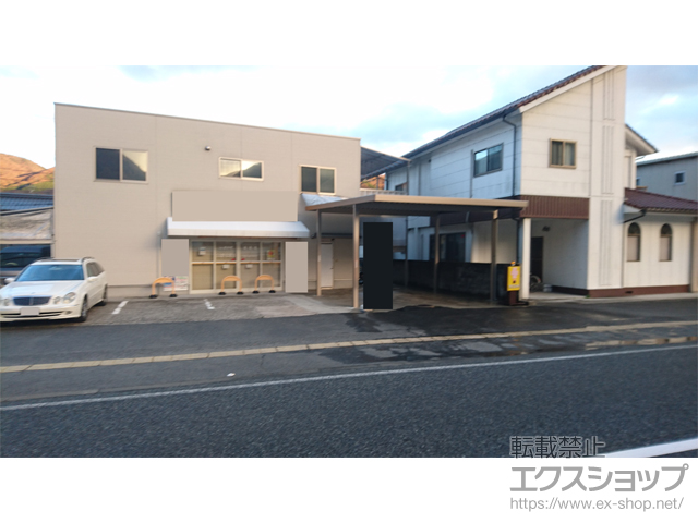 岡山県高梁市のLIXIL リクシル（トステム）のカーポート テリオスポートIII 900 2台用 角柱4本柱 積雪〜30cm対応 施工例