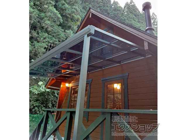 兵庫県朝来市ののテラス屋根 ソラリア F型 テラスタイプ 単体 積雪〜20cm対応 施工例