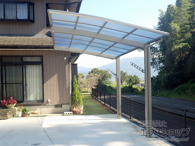 熊本県球磨郡あさぎり町ののカーポート ネスカR (ラウンドスタイル) 積雪〜20cm対応 施工例