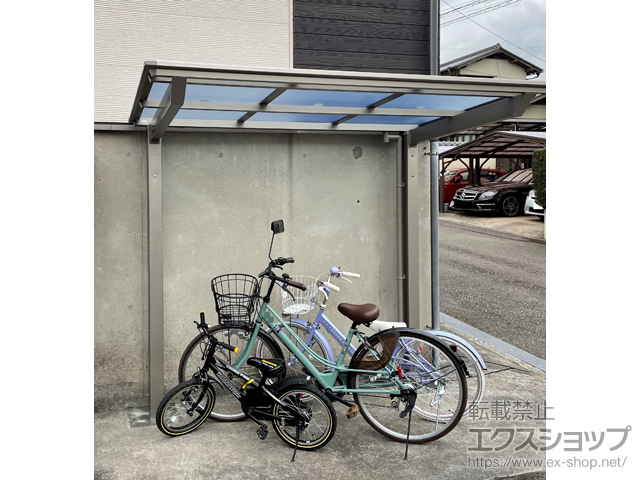 神奈川県横浜市ののサイクルポート・駐輪場 ネスカFミニ (フラットスタイル) 積雪〜20cm対応 施工例