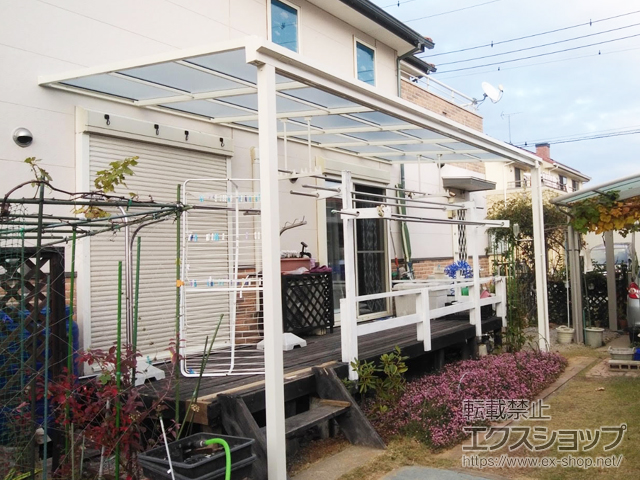 埼玉県春日部市ののテラス屋根 ソラリア F型 テラスタイプ 単体 積雪〜20cm対応 施工例