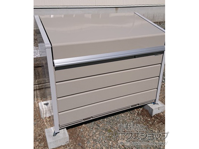 熊本県合志市ののゴミステーション ダストボックスミニ パネル床タイプ DBN-126P 500L 施工例