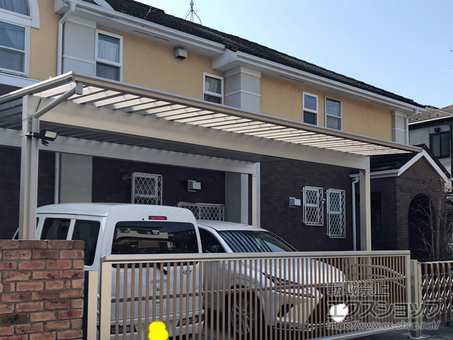 東京都西多摩郡瑞穂町ののカーポート エフルージュ ツイン50 マテリアルカラー 積雪〜50cm対応 施工例