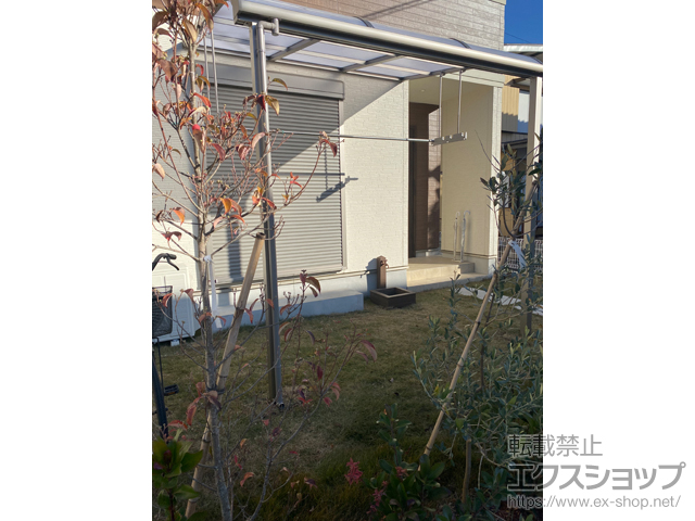 千葉県流山市ののテラス屋根 スピーネ R型 テラスタイプ 単体 積雪〜20cm対応 施工例