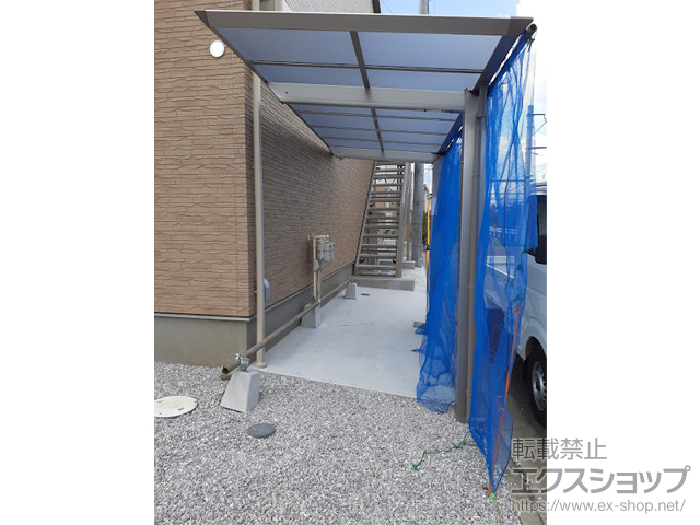神奈川県相模原市ののテラス屋根 スマートトップ 独立テラス 前柱仕様 単体 積雪〜20cm対応 施工例