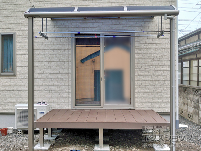 長野県安曇野市ののテラス屋根 ソラリア R型 テラスタイプ 単体 積雪〜20cm対応 施工例