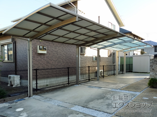 熊本県熊本市ののカーポート レイナポートグラン 延長　積雪〜20cm対応 施工例