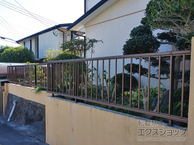 福岡県遠賀郡水巻町ののフェンス・柵 ミエッタフェンス 防犯たて格子タイプ　自由柱施工 施工例