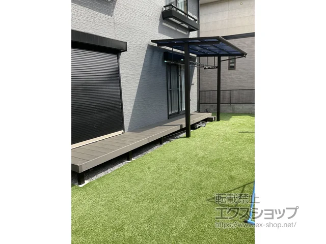 神奈川県茅ヶ崎市のYKKAPのテラス屋根 エフルージュグランZERO テラスタイプ 積雪～20cm対応 施工例