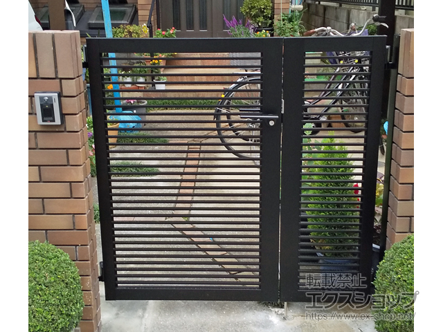 千葉県松戸市のの門扉 開き門扉AB YR2型 親子開き 施工例