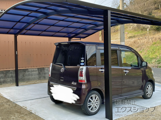 広島県福山市ののカーポート プレシオスポート ワイド 積雪〜20cm対応 施工例