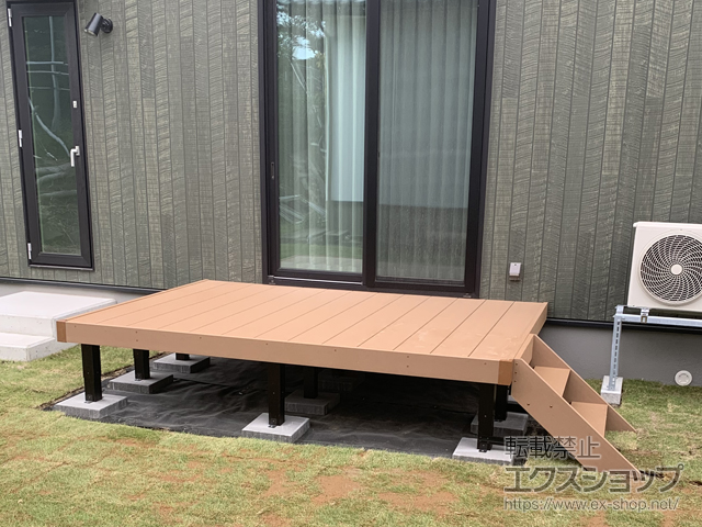 山形県酒田市ののウッドデッキ リウッドデッキ 200 施工例