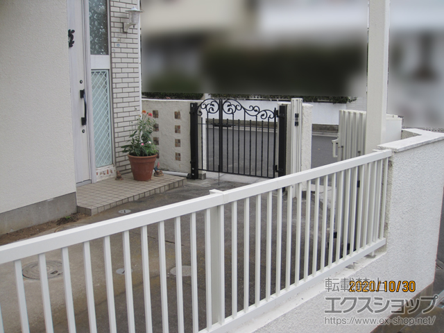 東京都東村山市ののフェンス・柵 フェンスAB TR2型 縦格子2　フリーポールタイプ 施工例