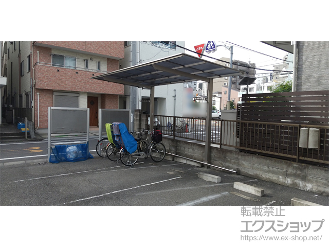 東京都足立区ののサイクルポート・駐輪場 ネスカFミニ (フラットスタイル) 積雪〜20cm対応 施工例