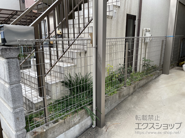 大阪府高槻市ののフェンス・柵 ユメッシュZ型 フリー支柱タイプ 施工例