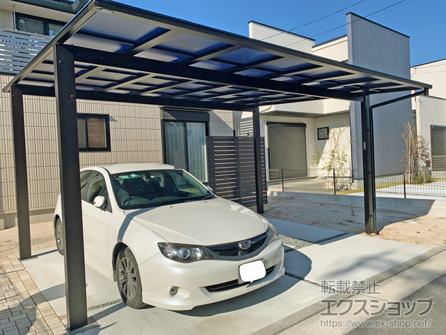 広島県広島市ののカーポート エフルージュ ツイン FIRST 積雪〜20cm対応 施工例