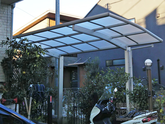 東京都練馬区ののサイクルポート・駐輪場 レイナポートグランミニ 積雪〜20cm対応 施工例