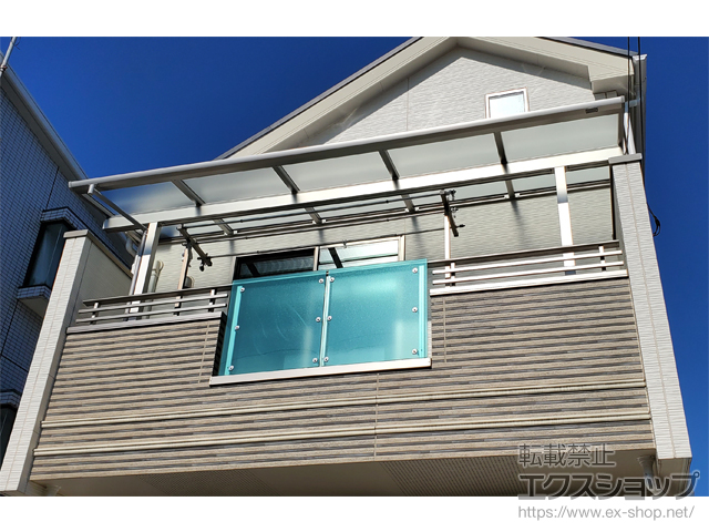 東京都調布市ののバルコニー・ベランダ屋根 ソラリア F型 屋根タイプ 単体 積雪〜20cm対応 施工例