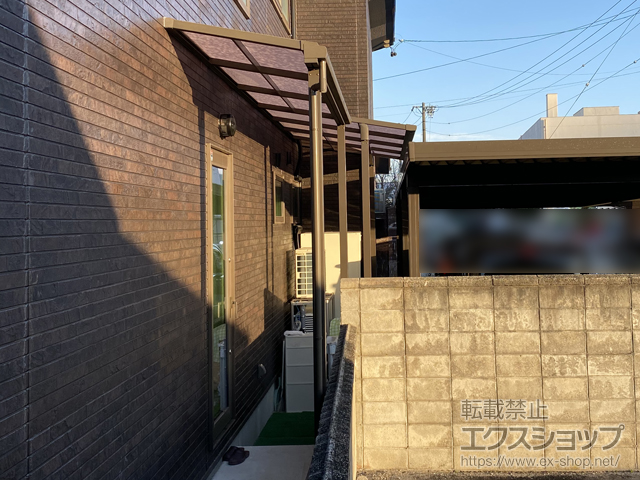 長野県大町市ののテラス屋根 スピーネ F型 1500 テラスタイプ 単体 積雪〜50cm対応 施工例